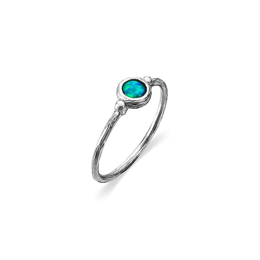 Sterling silver ring with opalite