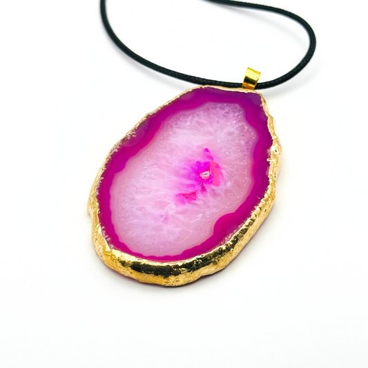 Gold Plated Natural Gemstone Thread Necklace