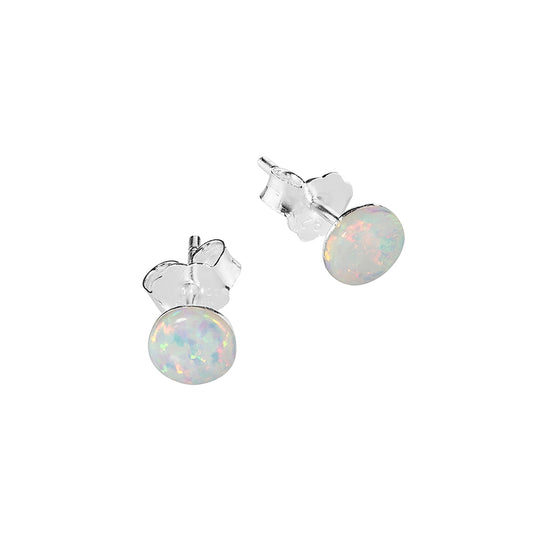 Sterling silver opalite stud earrings