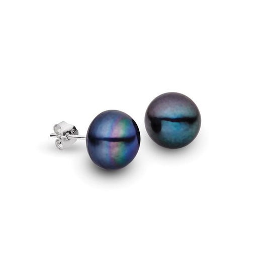 Sterling silver freshwater pearl stud earrings