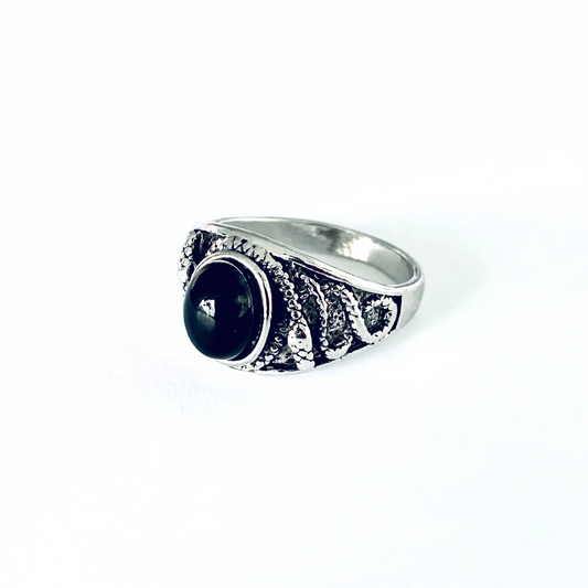 Medusa - Black Obsidian Ring