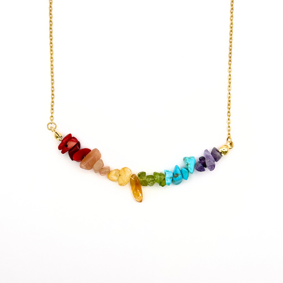 Seven Chakras Multi Stone Necklace