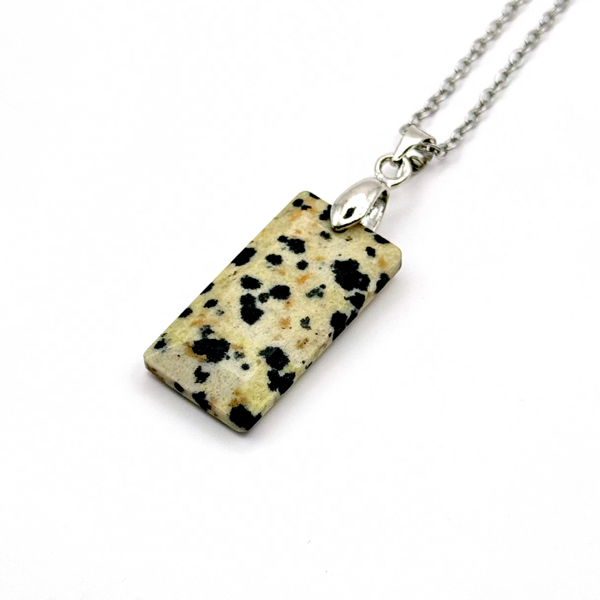 Rectangle Faceted Natural Stone Necklace