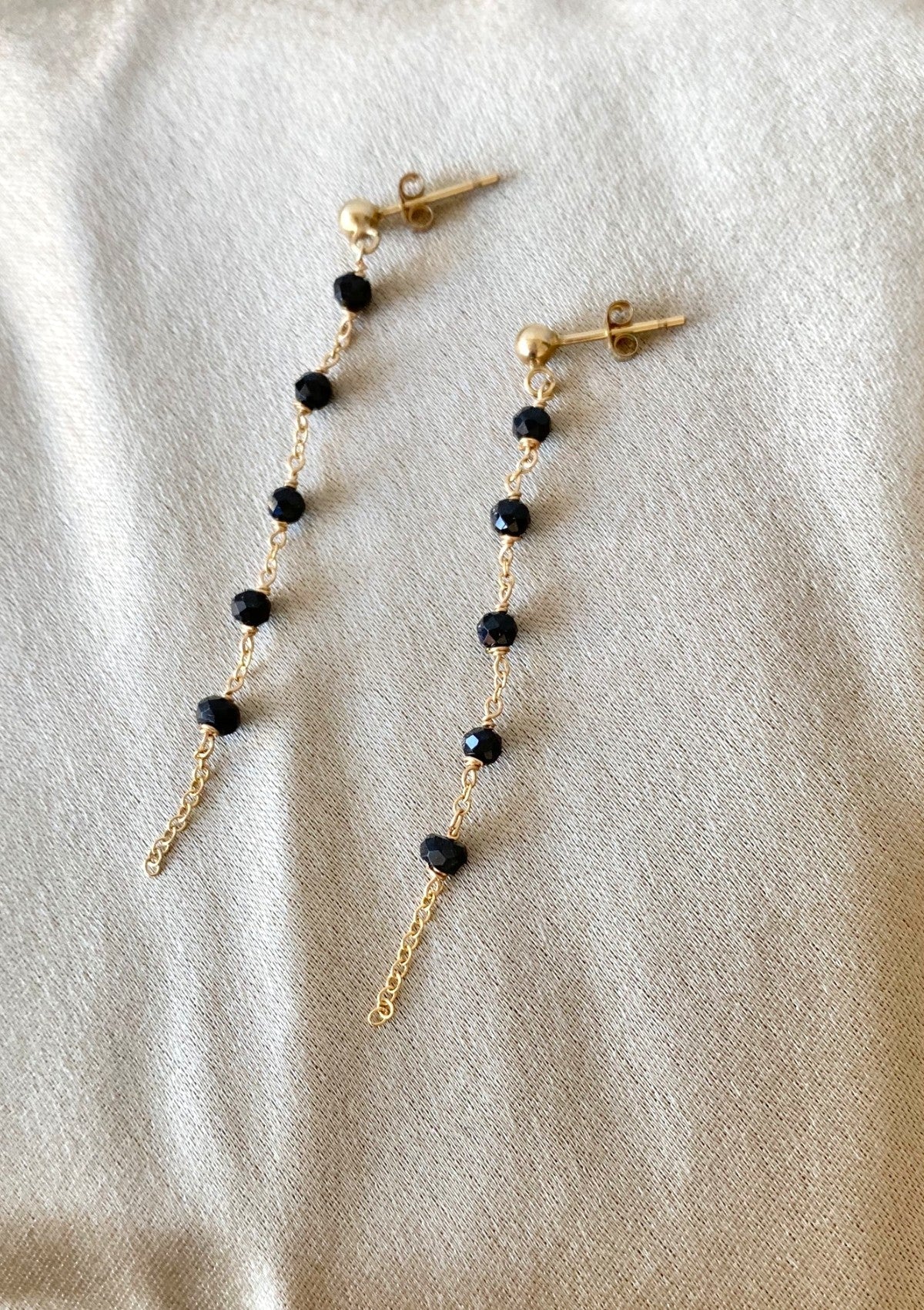 Black Onyx Swaggy Earrings