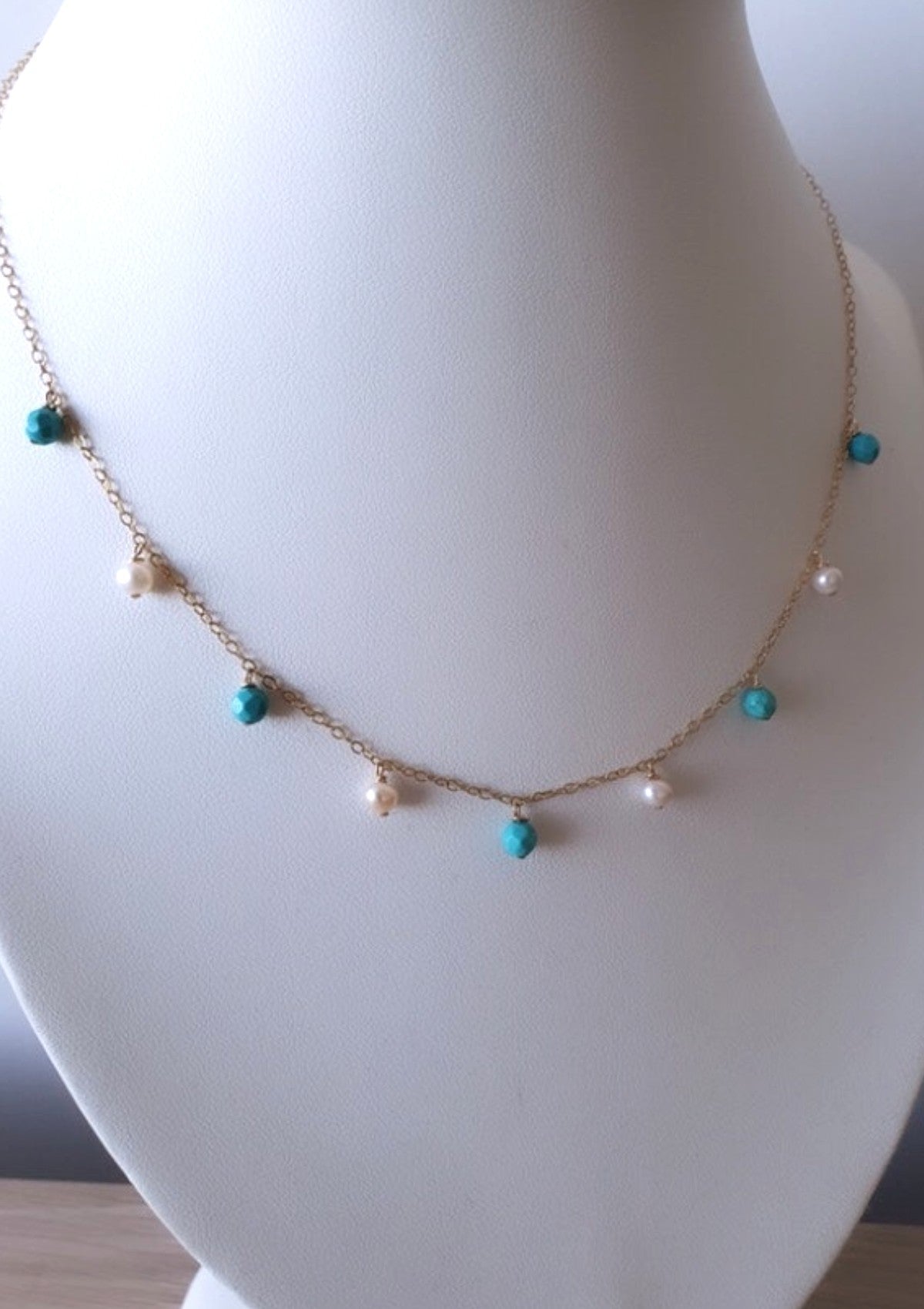 Turquoise Pearl Bohemian Necklace