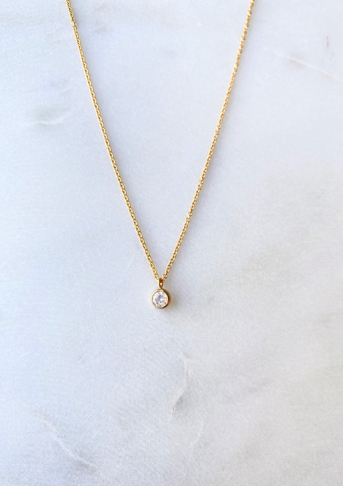 Petite CZ Simple Necklace