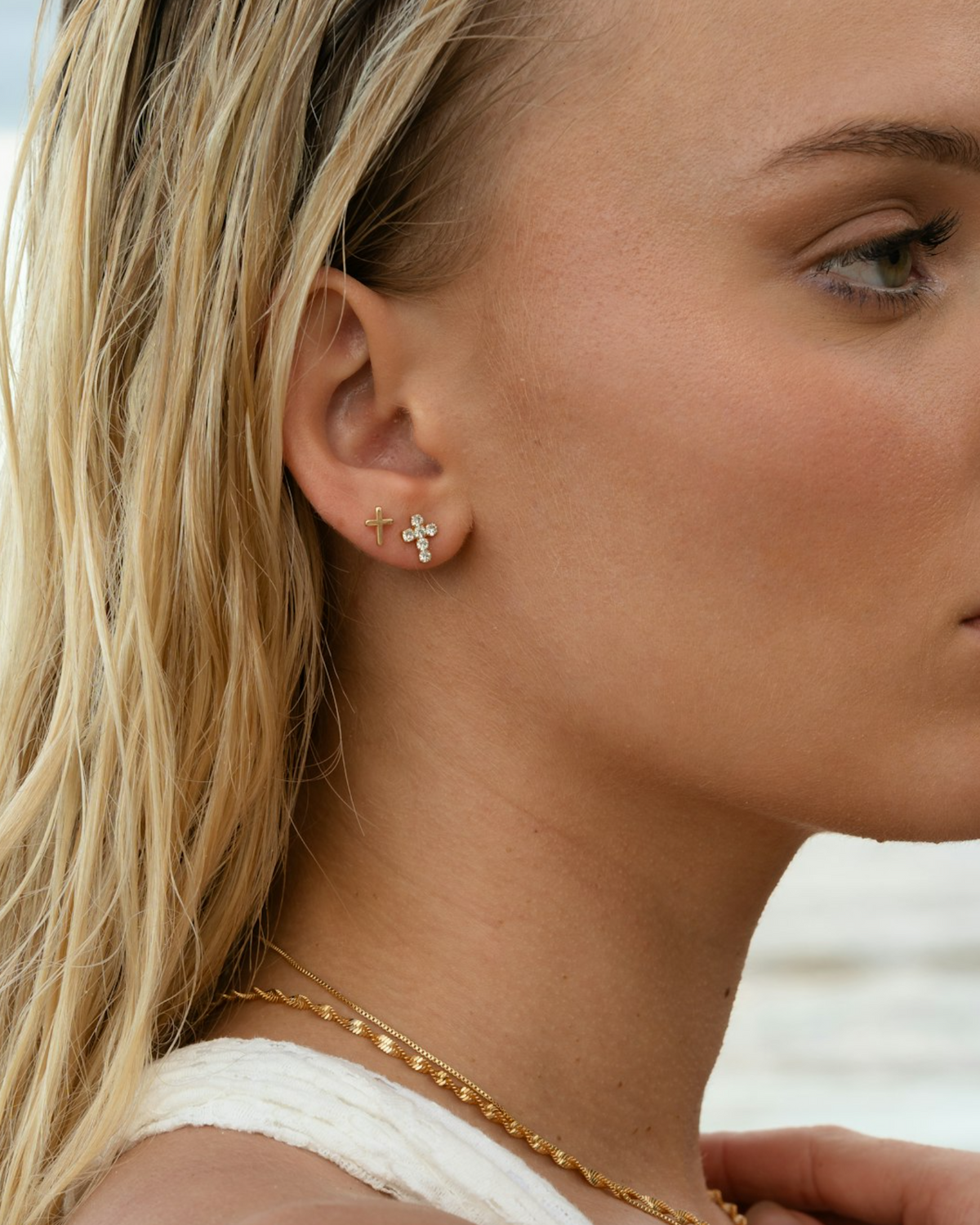 Small Cross Studs