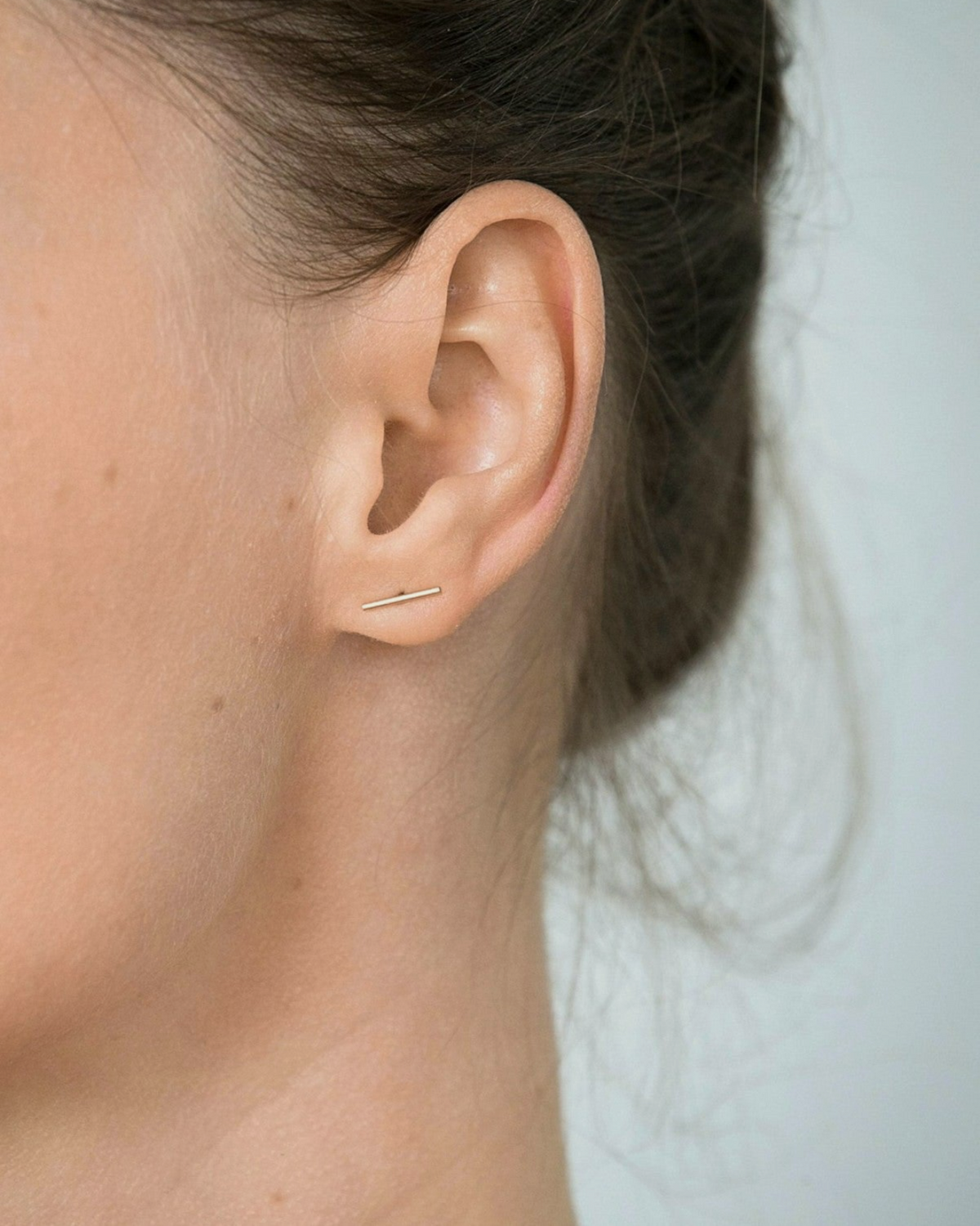 Gold Bar Stud Earrings