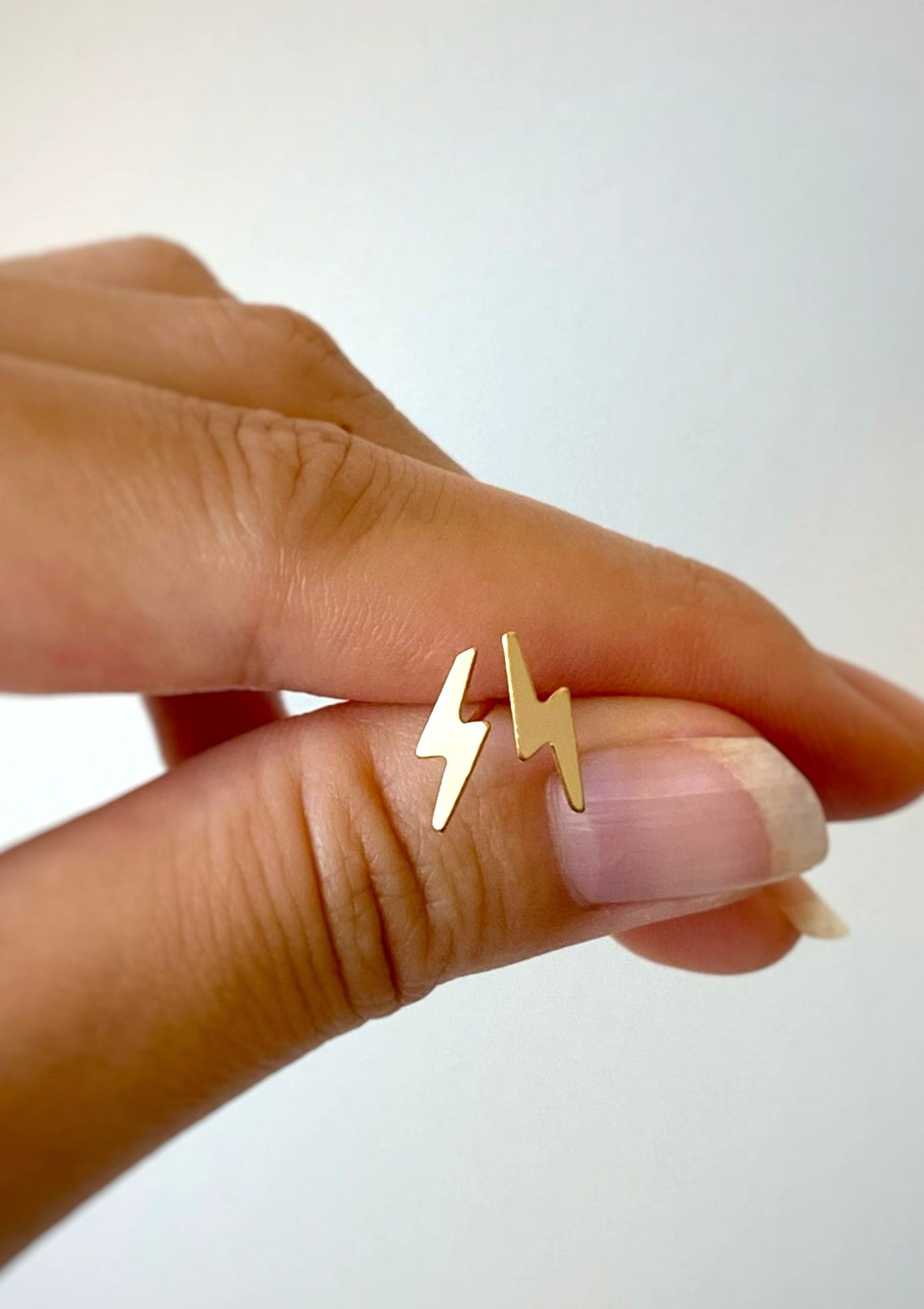 Lightning Bolt Stud Earrings