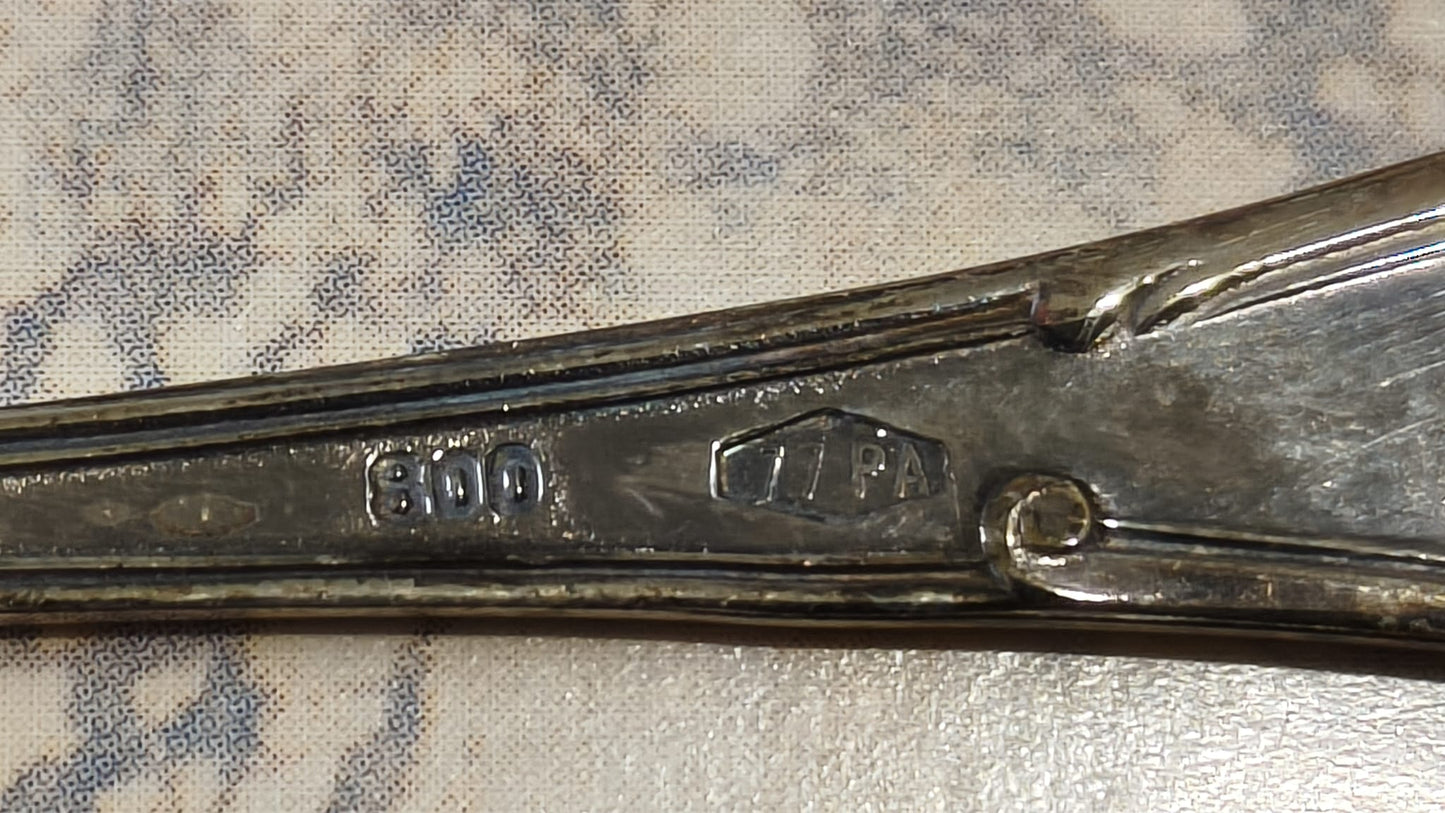 Italian 800 Silver Coffee Spoons Set Of Six By Di Cristofalo