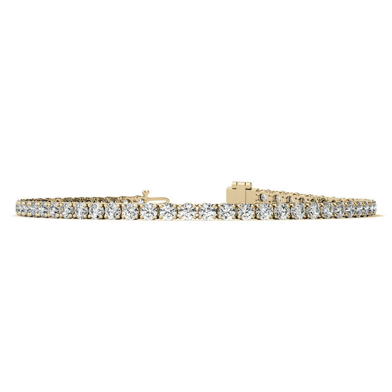 12.00 CTW Lab Grown Diamond Tennis Bracelet |Yellow Gold