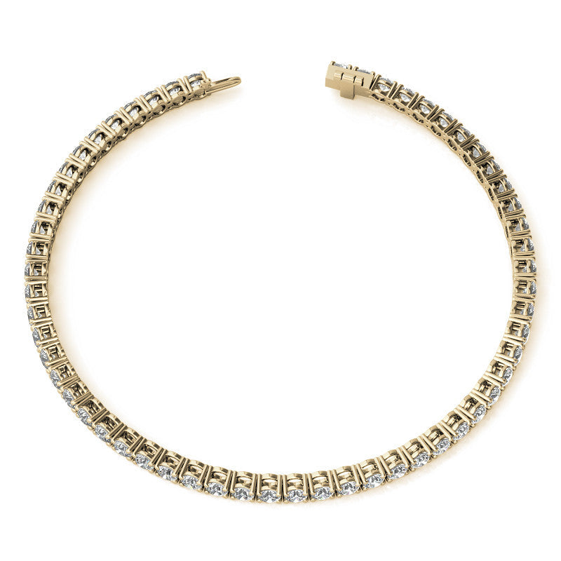 Pulsera de tenis con diamantes de laboratorio de 3,00 CTW, oro de 14K