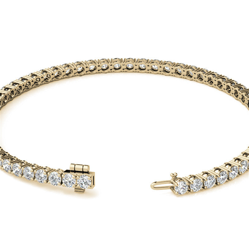 Pulsera de tenis con diamantes de laboratorio de 3,00 CTW, oro de 14K