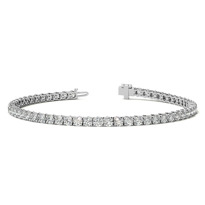 Pulsera de tenis con diamantes de laboratorio de 3,00 CTW, oro de 14K