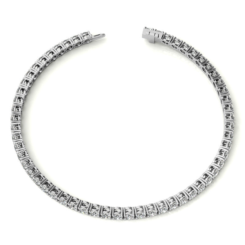 Pulsera de tenis con diamantes de laboratorio de 3,00 CTW, oro de 14K
