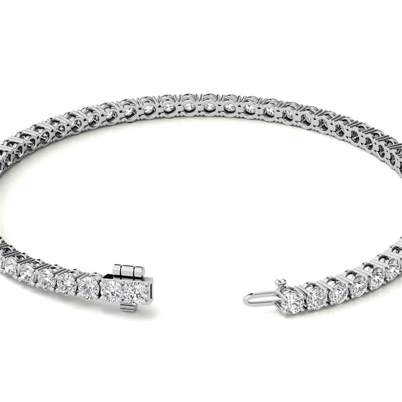 Pulsera de tenis con diamantes de laboratorio de 3,00 CTW, oro de 14K