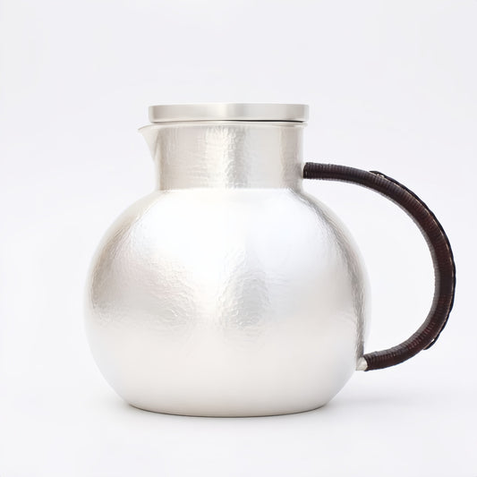 925 Sterling Silver Elegant Jug with Wooden Handle - Premium Water Bottle - Handicraft
