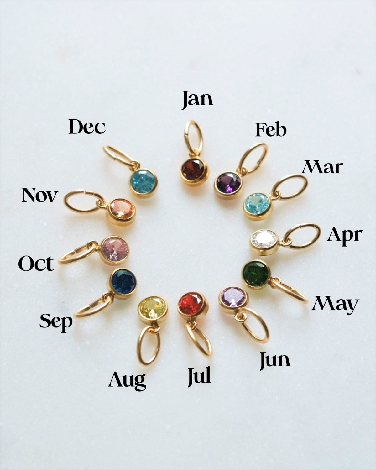 【A-Z】Initial and Birthstone Bracelet