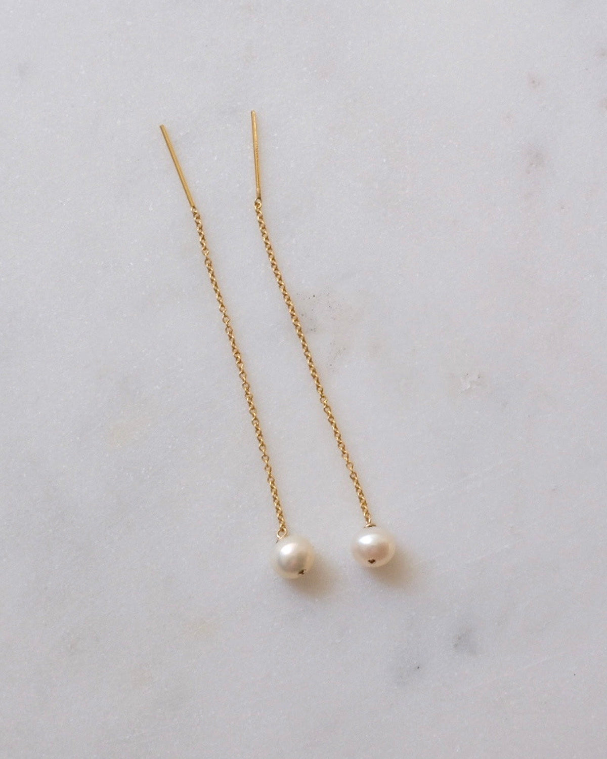 Pearl threader earrings