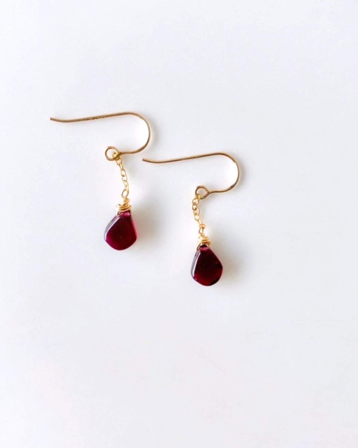 Garnet Simple Earrings