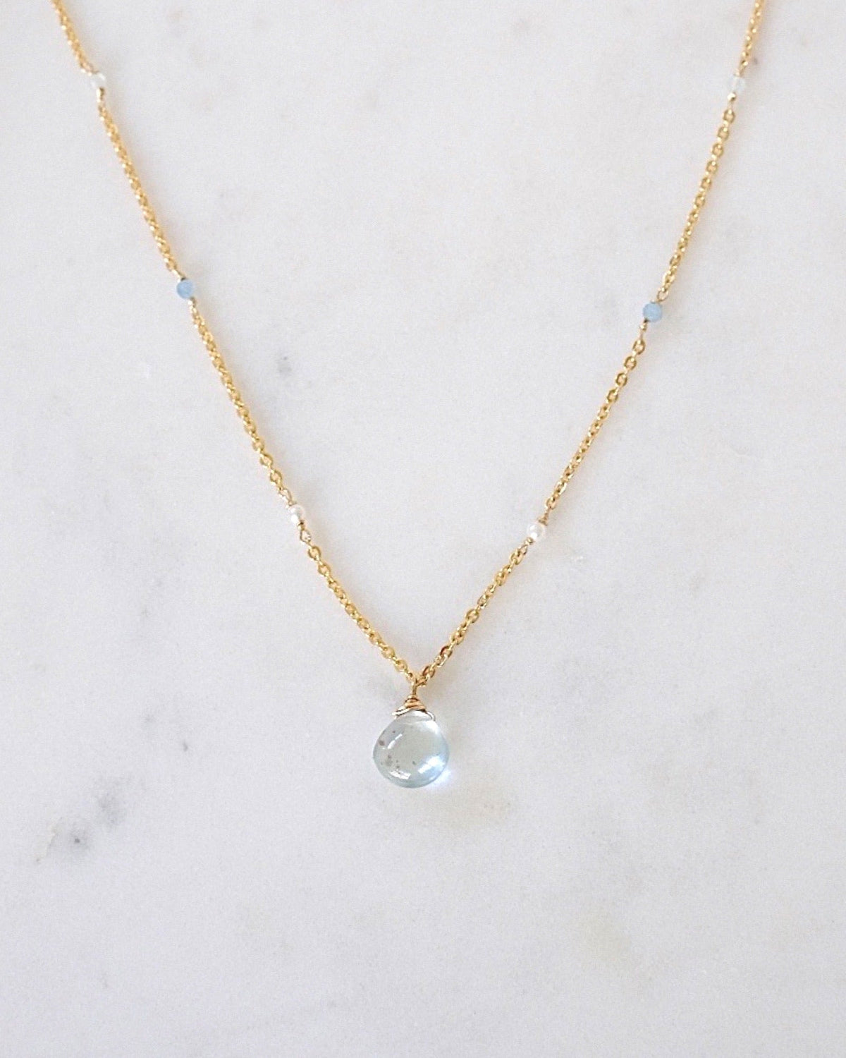 Aquamarine Bohemian Necklace