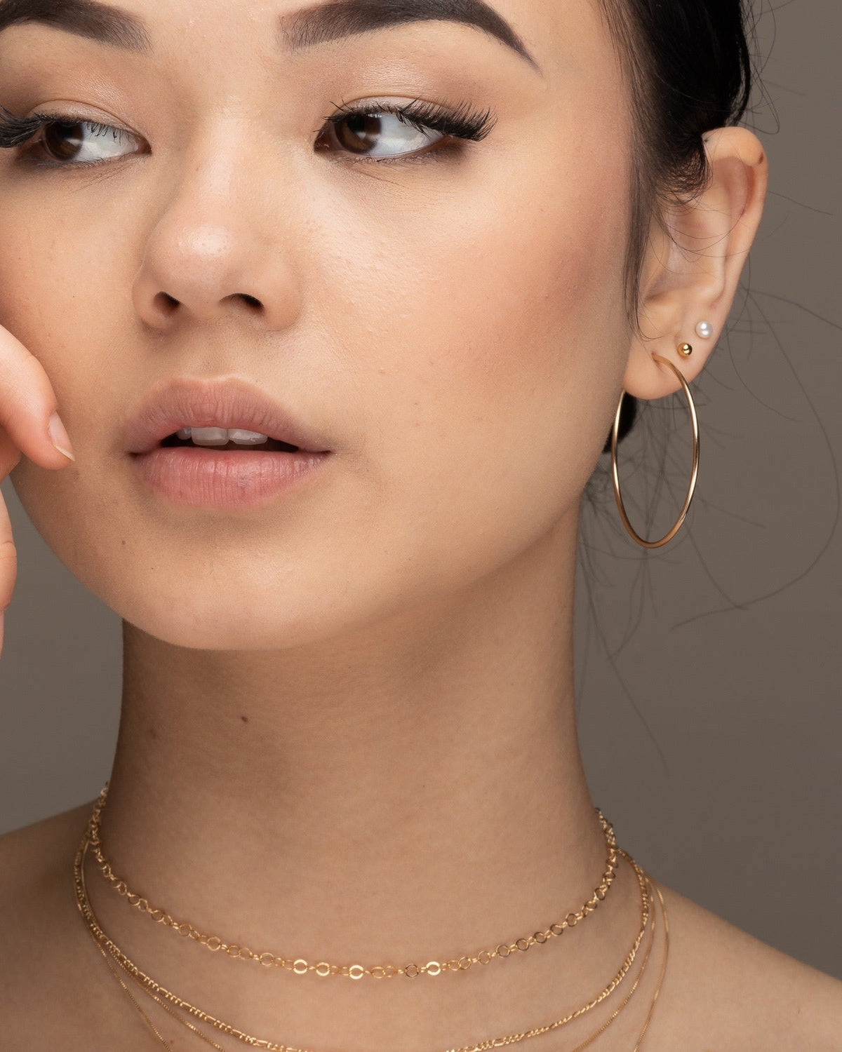 Gold Infinity Hoop Earrings