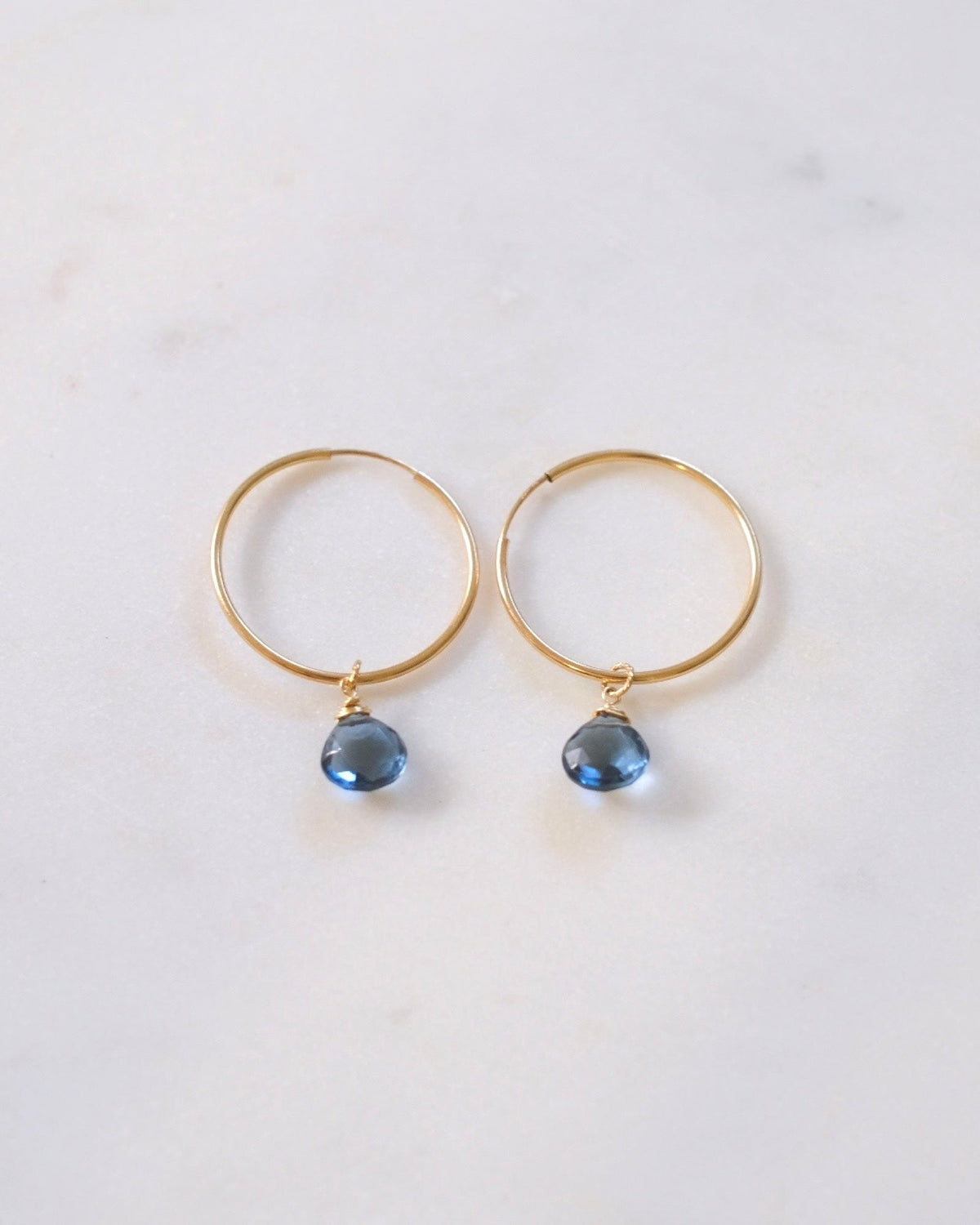 London Blue Topaz Hoop Earrings