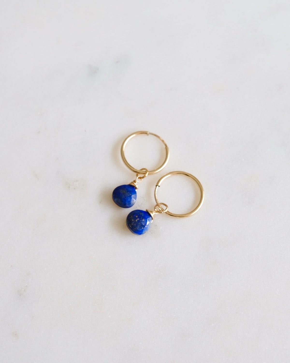 Lapis Lazuli Infinity Hoop Earrings