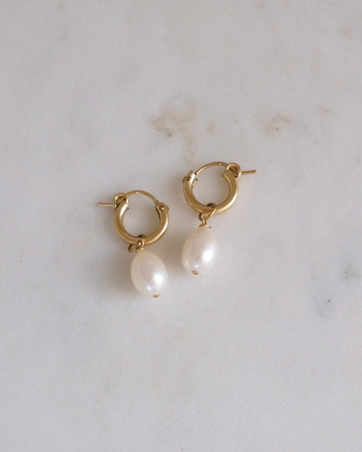 Teardrop Huggie Hoop Earrings