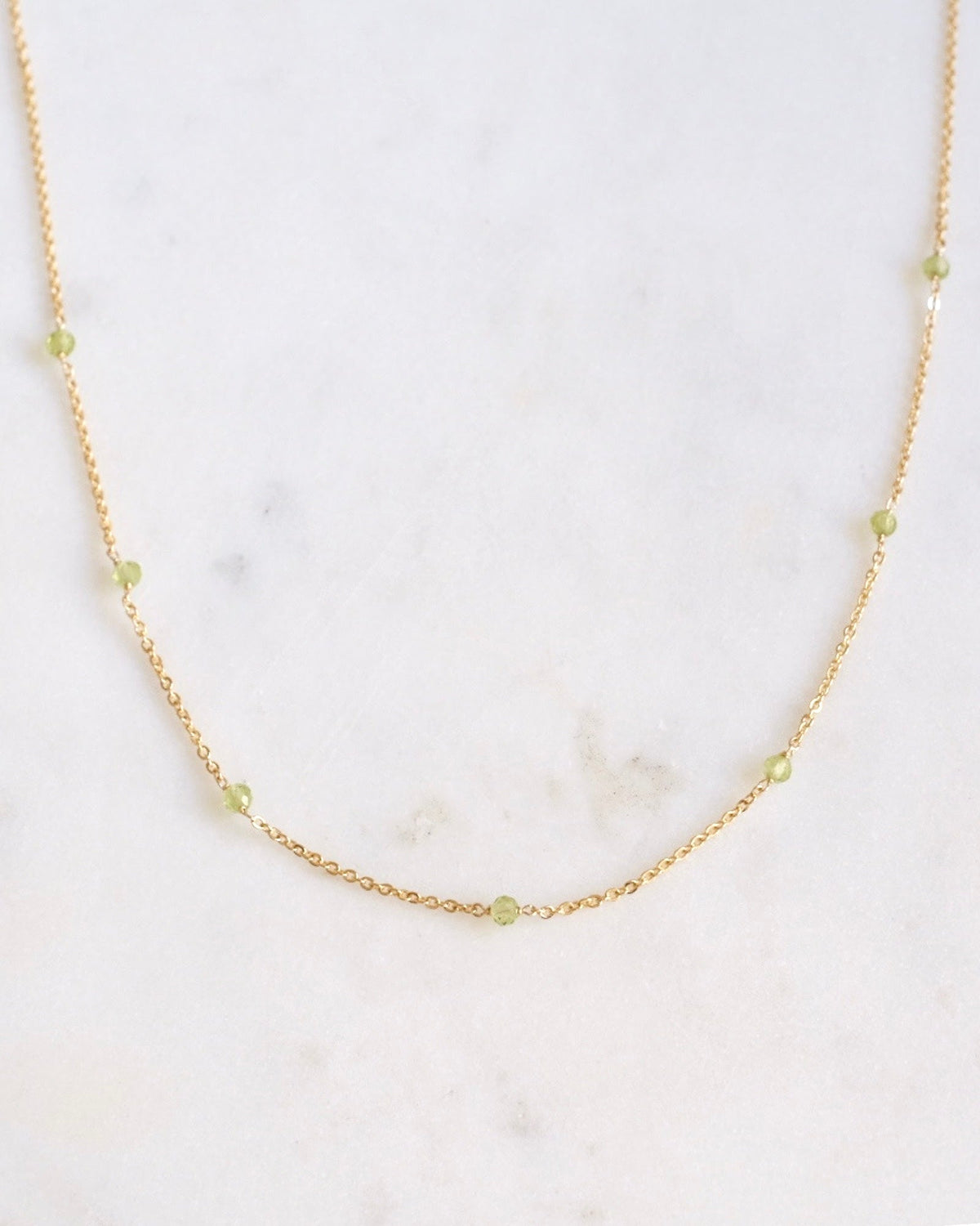 Peridot Dot Necklace