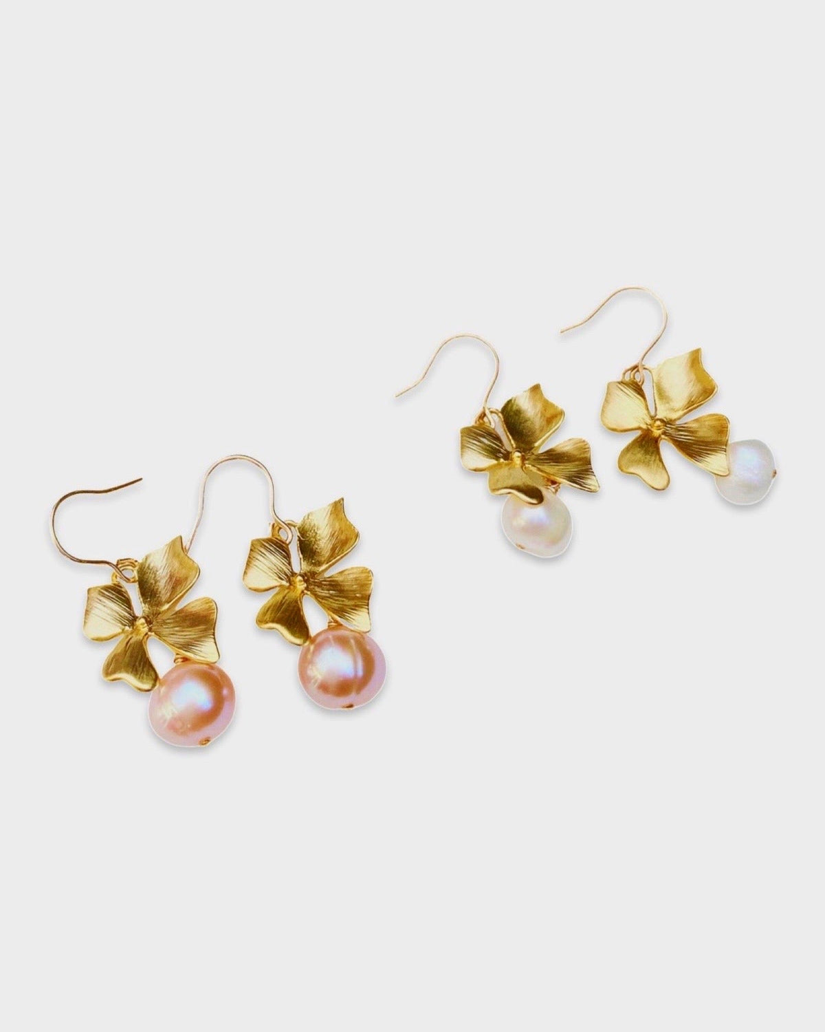 Small Floral Pearl Earrings