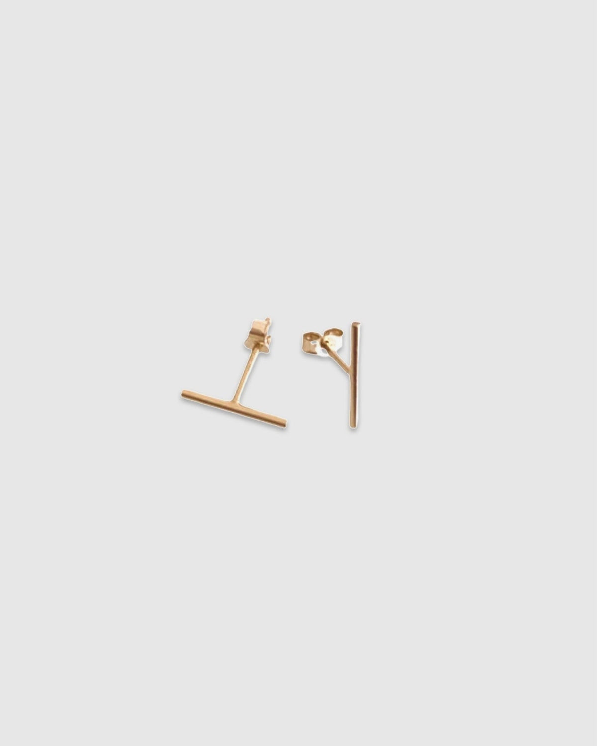 Gold Bar Stud Earrings