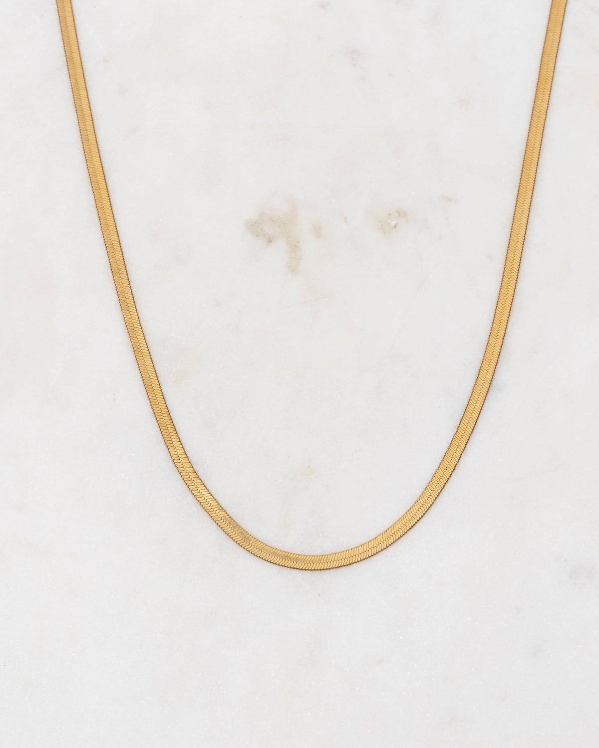 Agnes Herringbone Gold Necklace