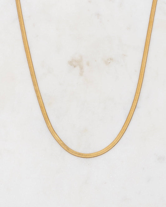 Agnes Herringbone Gold Necklace