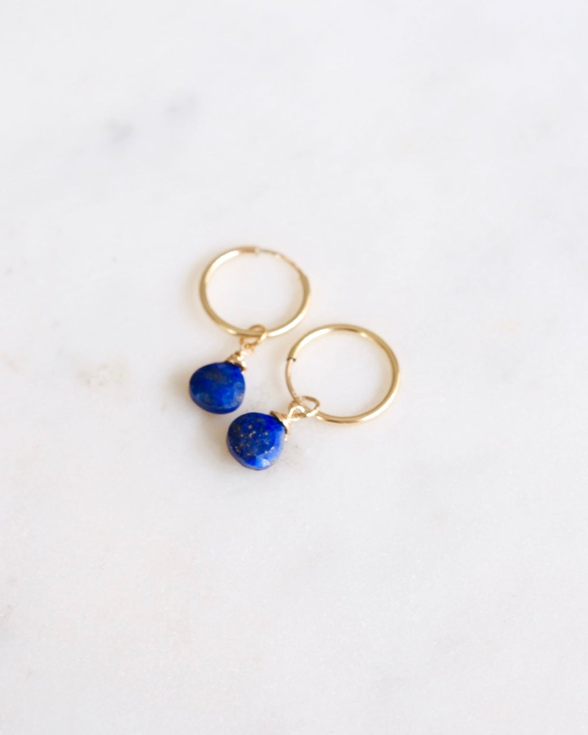 Lapis Lazuli Infinity Hoop Earrings
