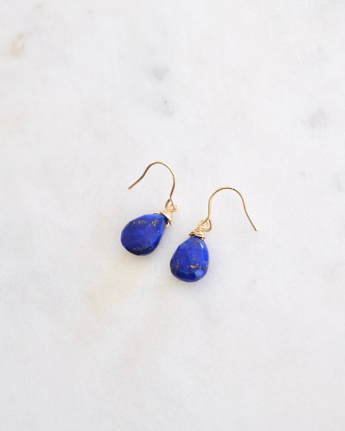 Lapis Lazuli Simple Earrings