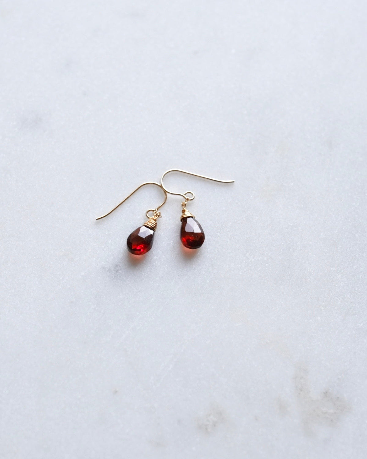 Garnet Drop Earrings