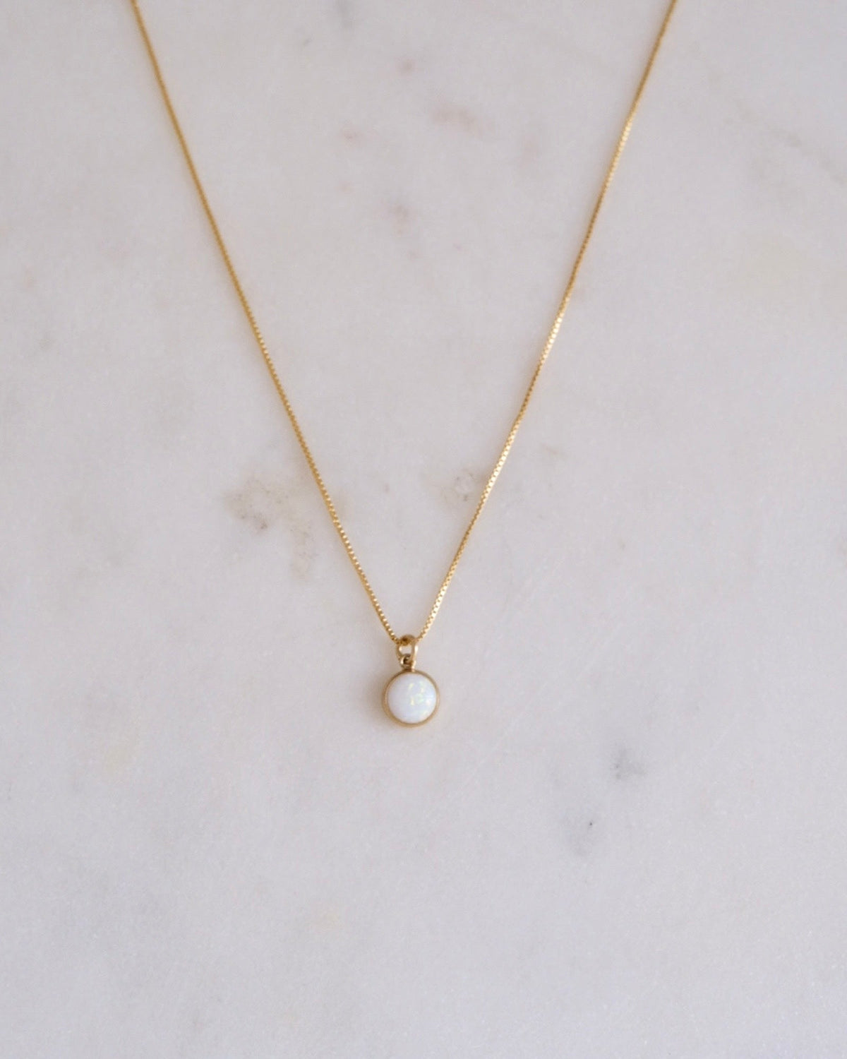 Opal Lily Necklace