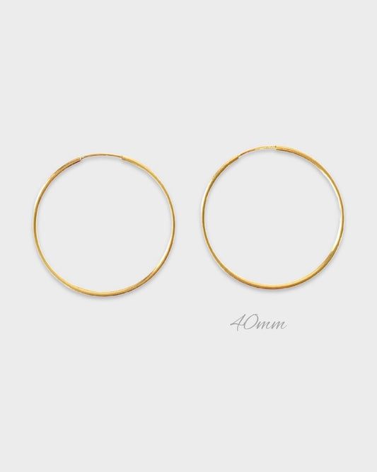 Gold Infinity Hoop Earrings