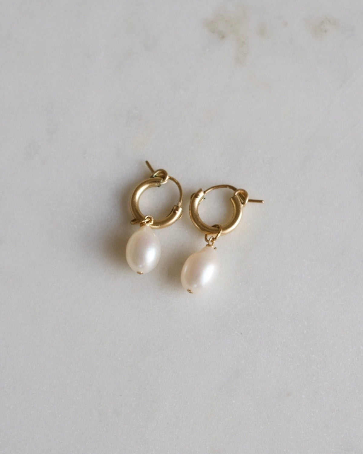 Teardrop Huggie Hoop Earrings