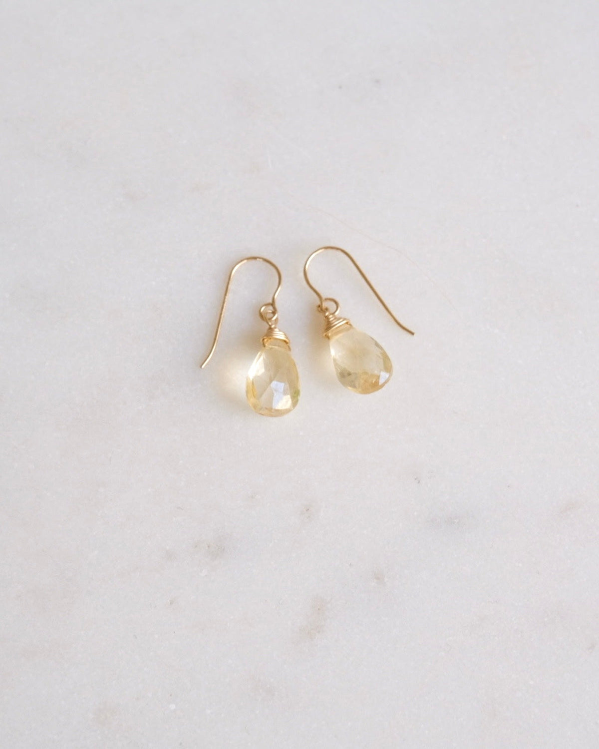 Citrine Simple Earrings