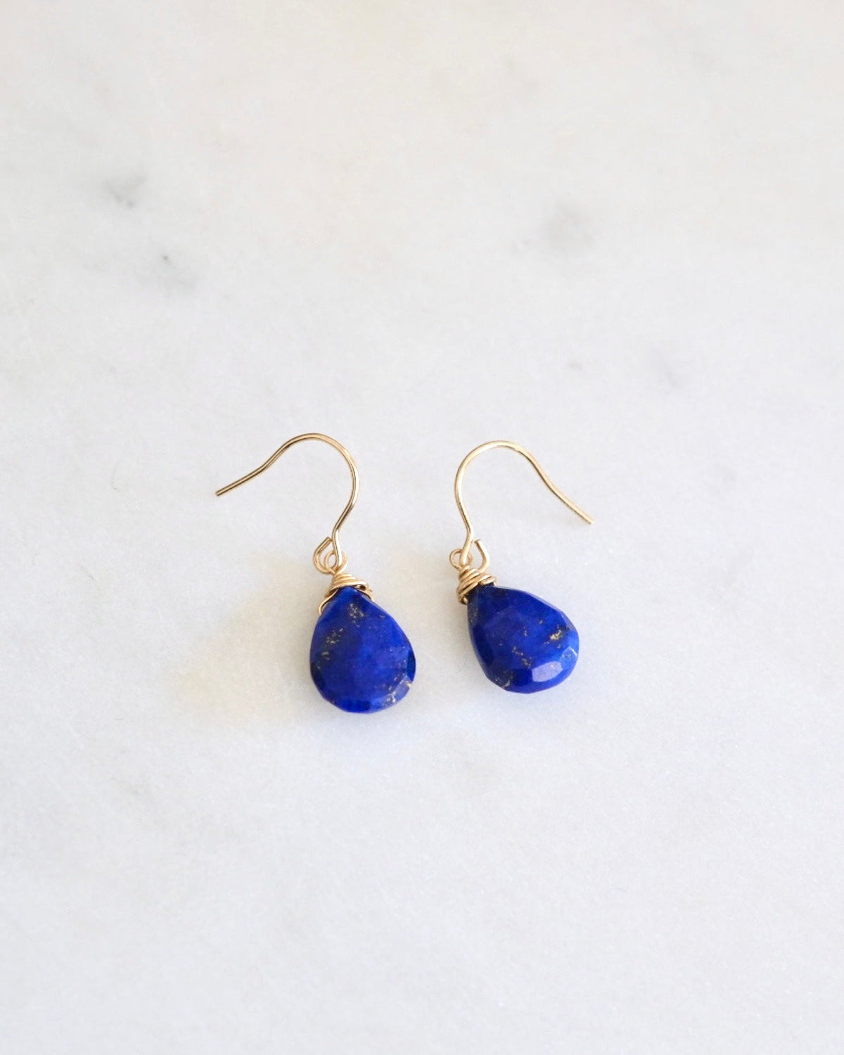 Lapis Lazuli Simple Earrings