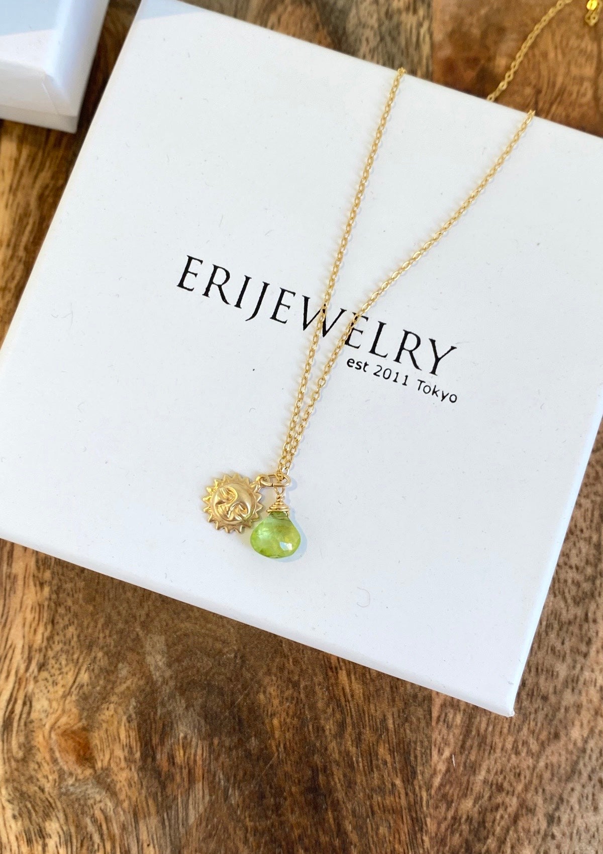 Peridot with the Sun Necklace
