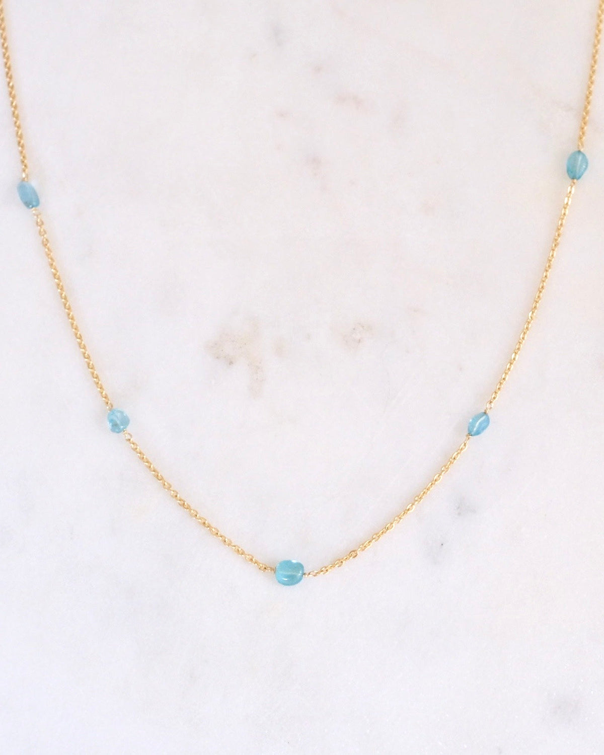 Blue Apatite Necklace