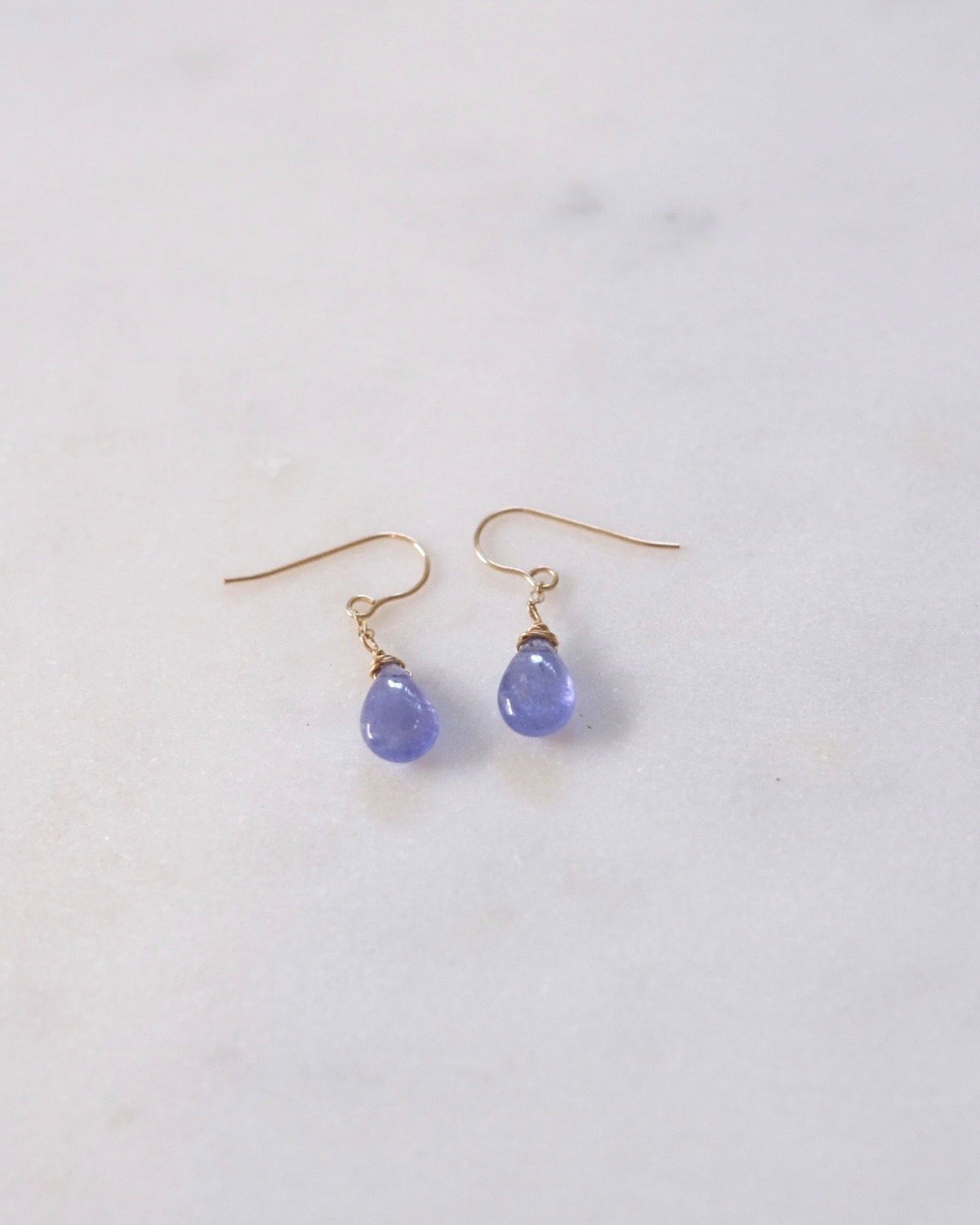 Tanzanite Simple Drop Earrings