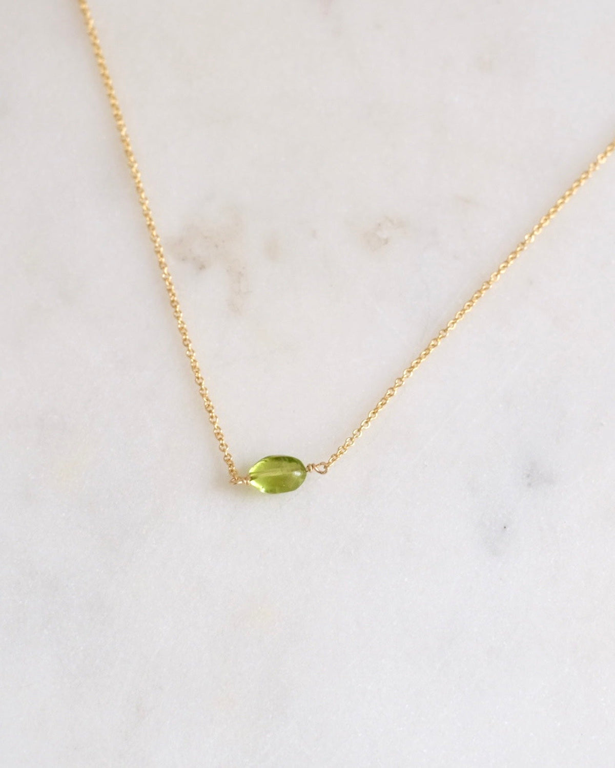 Peridot One Point Necklace