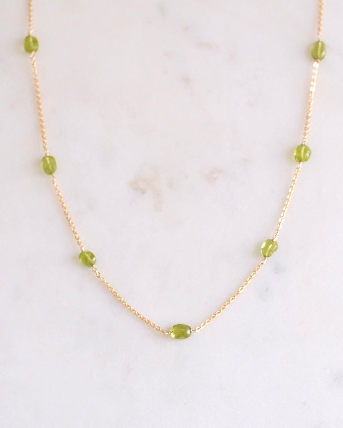 Peridot beaded Necklace