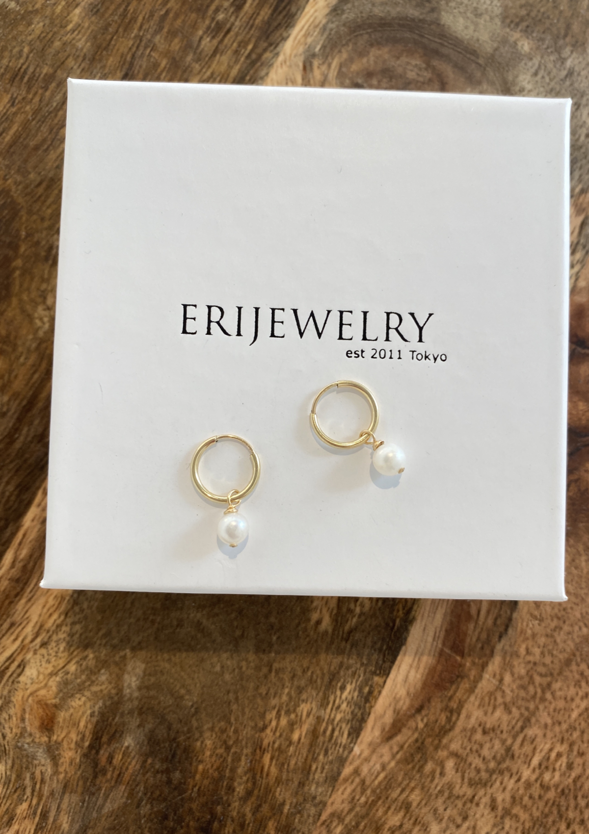 Petite Pearl Infinity Hoops (12mm)