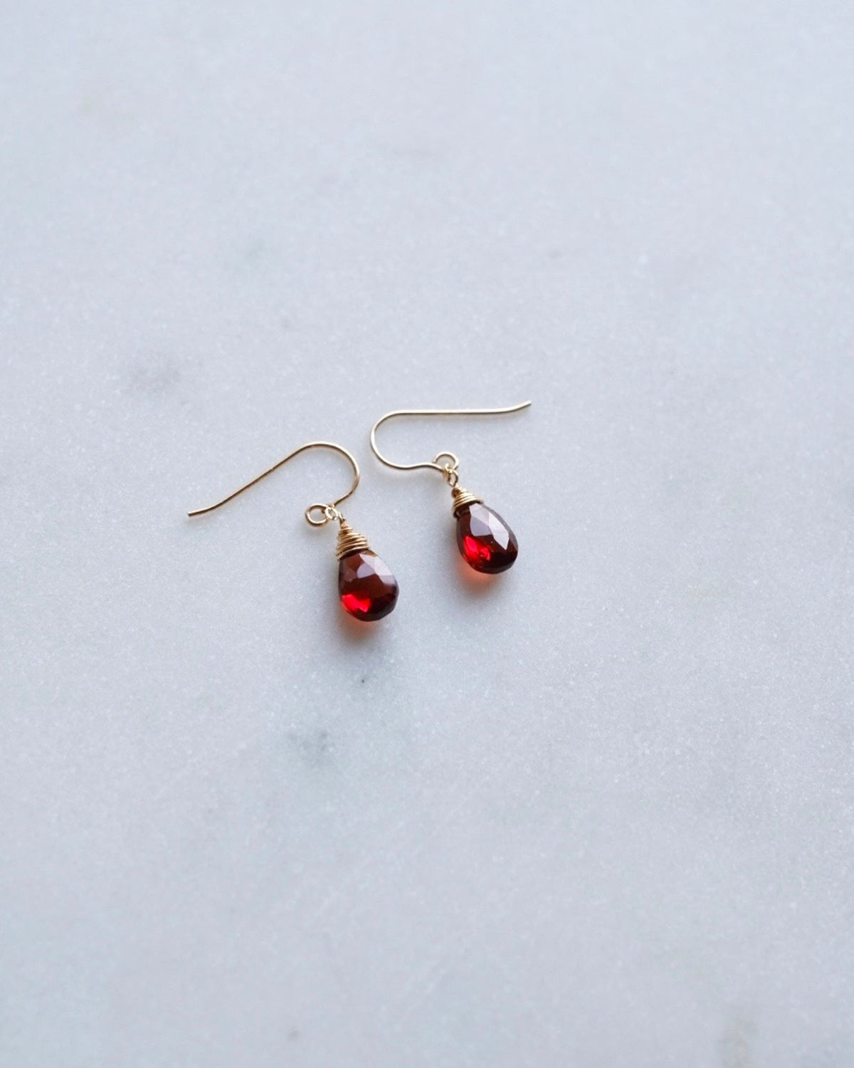 Garnet Drop Earrings