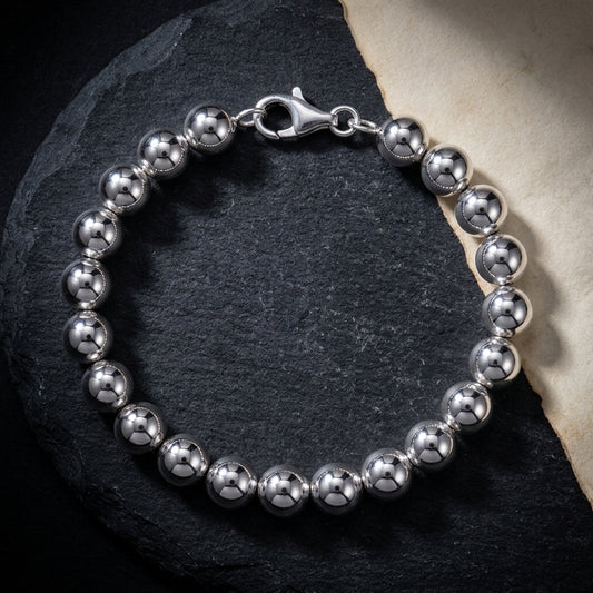 Sterling silver  Italian Bead Bracelet